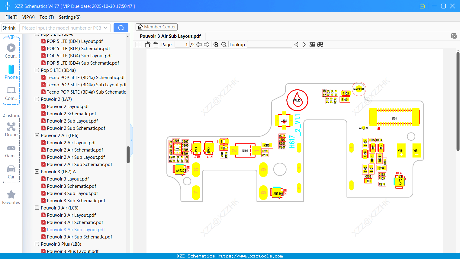 Tecno Pouvoir 3 Air Sub Layout